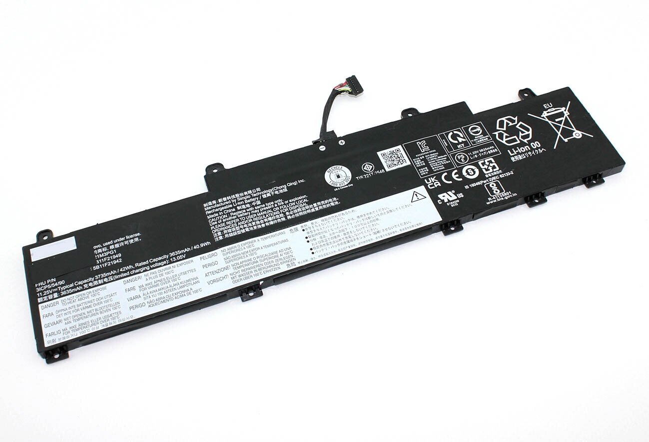 Аккумуляторная батарея для ноутбука Lenovo L14 gen 3 (L21L3PG1) 11.25V 42Wh