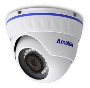 AC-IDV202A (3,6) Amatek Уличная купольная IP видеокамера, объектив 3.6мм, 3Мп, Ик, POE