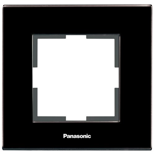 Рамка Panasonic Karre Plus WKTF08013GG-RU декоративная 1x стекло черный упак.1шт