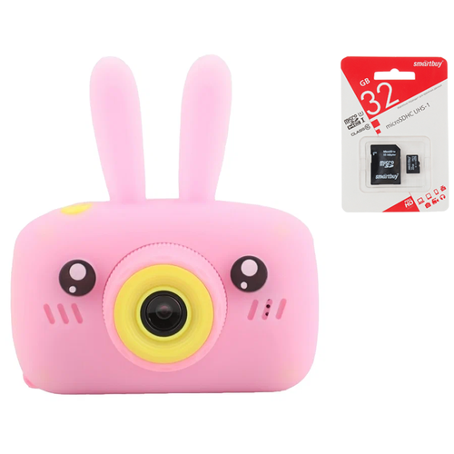 Фотоаппарат Children's Fun Camera Зайчик + microSD 32Gb, синий