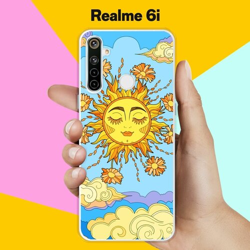 Силиконовый чехол на realme 6i Солнце / для Реалми 6ай силиконовый чехол на realme xt солнце для реалми иксти