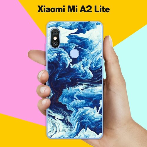 Силиконовый чехол на Xiaomi Mi A2 Lite Синий цвет / для Сяоми Ми А2 Лайт