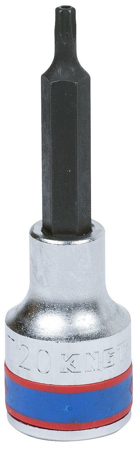 Насадка (бита) торцевая 1/2" Torx T20 L = 80 мм с отверстием KING TONY 403720