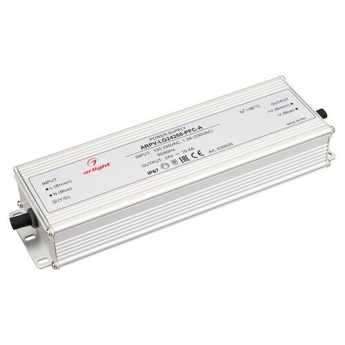 фото Блок питания arpv-lg24250-pfc-a (24v, 10.4a, 250w) (arlight, ip67 металл, 5 лет)