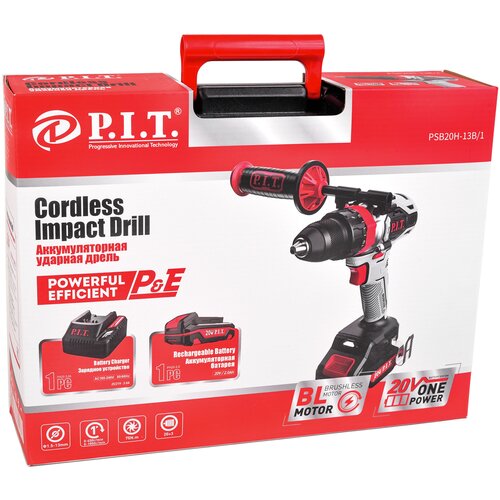 Бесщеточный ударный аккумуляторный шуруповерт PIT PSB20H-13B1 916900₽