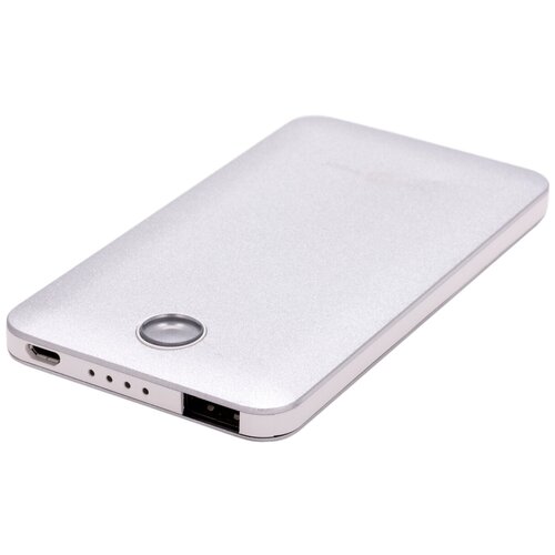 Универсальный внешний аккумулятор Ross Moor PB04 Slim 4000 мАч серебристый тонкий корпус 8 мм Выход USB 5В1A 49000₽