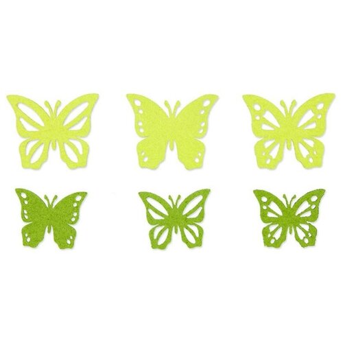 Набор декоративных элементов Бабочки 5,5 х 4,5/7 х 6 см EFCO 3457661 набор самоклеящихся декоративных элементов бабочки из фетра 9 шт 25 35 45 мм efco 3446108