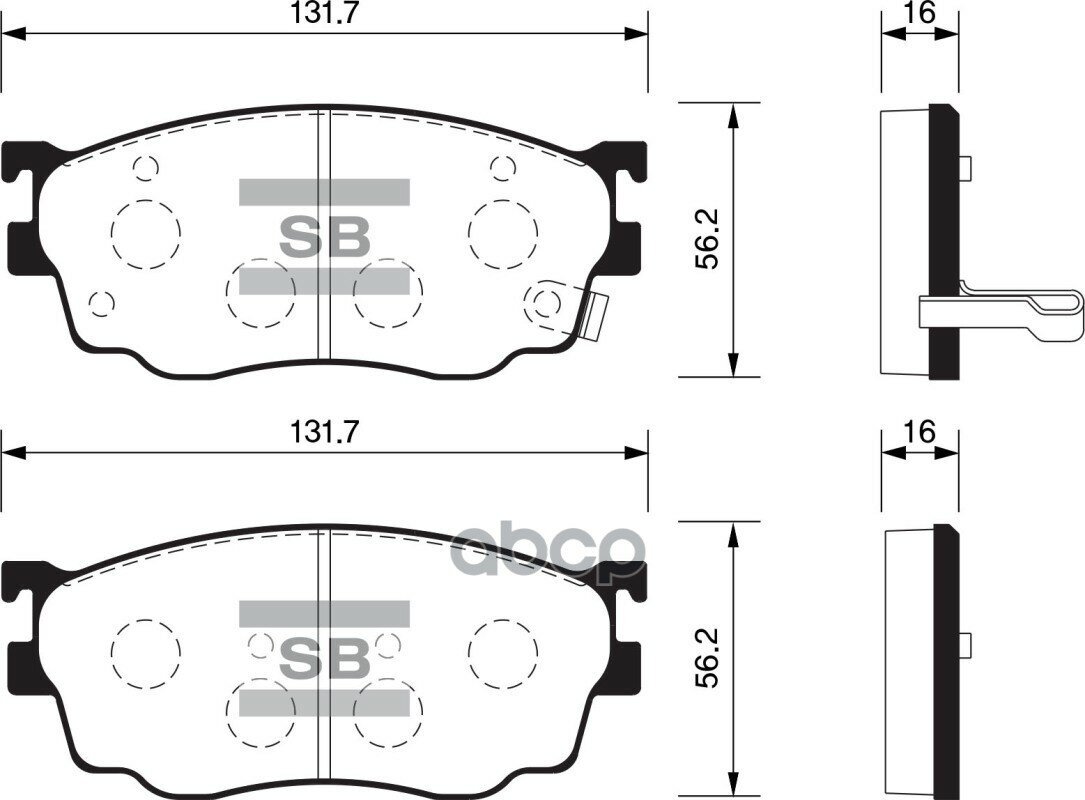 Колодки Тормозные Передние Sangsin brake арт. SP1529