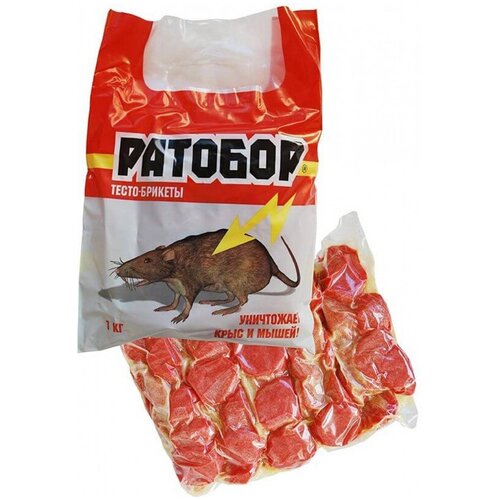 Брикет тесто-сырный Ратобор от грызунов, 1 кг