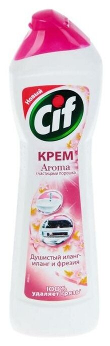 Чистящий крем CIF Aroma 'Розовая свежесть: душистый иланг-иланг и фрезия', 500 мл