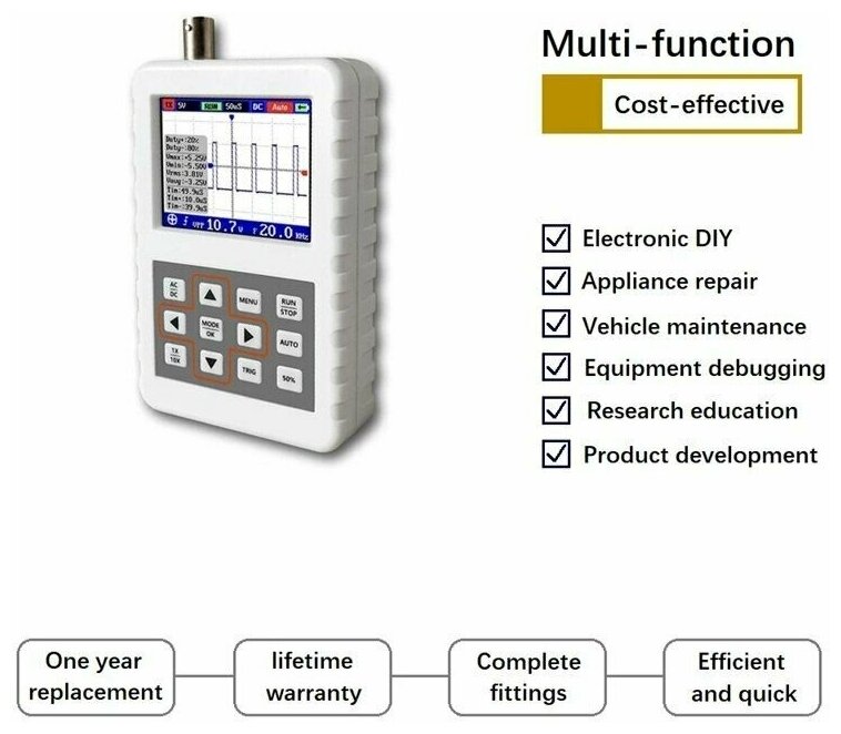 Портативный цифровой осциллограф FNIRSI DSO PRO (1 канал, 5 МГц) - фотография № 14