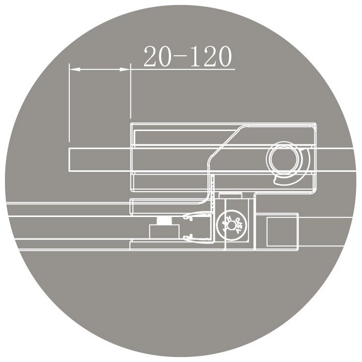 Душевой уголок Cezares Slider 100х110 AH-1-100-100/110-GRIGIO-NERO - фотография № 8