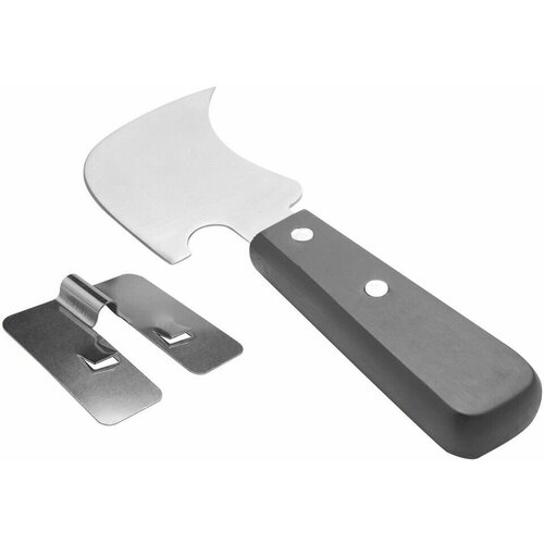 Нож полумесяц для подрезки шнура при сварки напольных покрытий ПВХ линолеума / Направляющая насадка