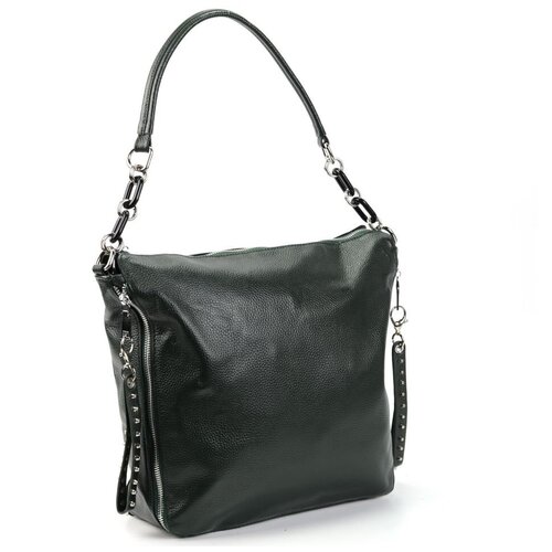 фото Сумка хобо 1669-а грин, фактура рельефная, зеленый piove