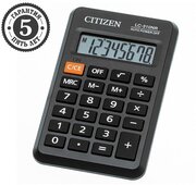 Citizen Калькулятор карманный Citizen "LC310NR", 8-разрядный, 69 х 115 х 23 мм, питание от батарейки, чёрный