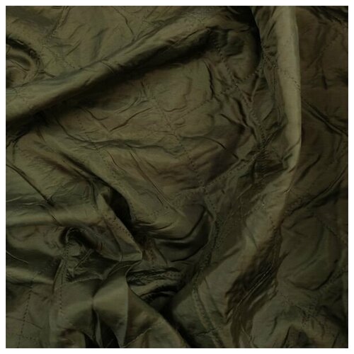 Ткань курточная стежка (т.хаки) 50% вискоза, 50% полиамид италия 50 cm*138 cm