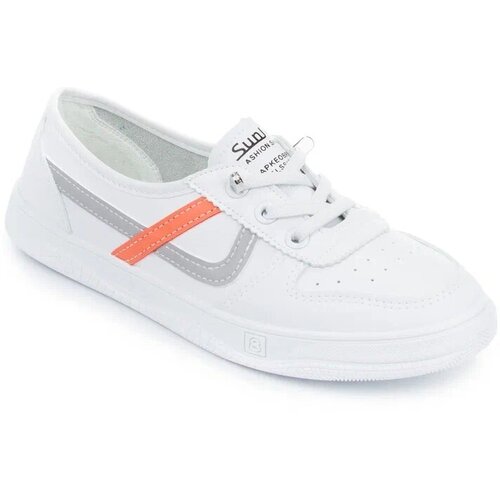 Кеды женские кожаные белые на платформе Dina Grata