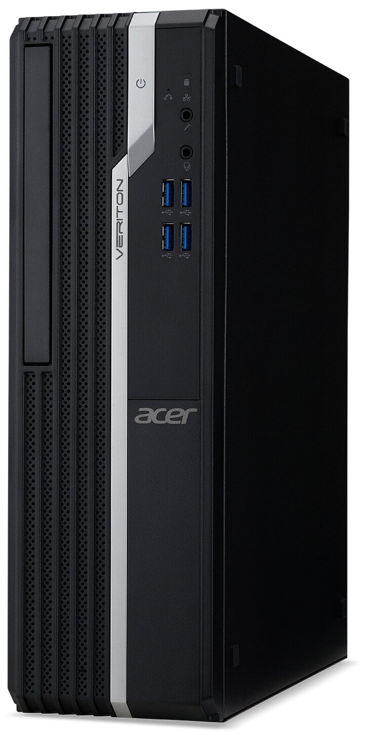 Системный блок Acer Veriton X2670G Core i3-10100/4GB/500GB HDD/Intel UHD Graphics/NoOS/NoODD/черный (DT VTFER03F)