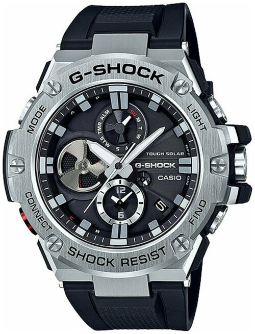 Наручные часы CASIO G-Shock, серебряный, черный