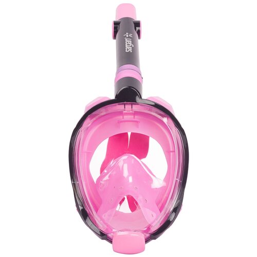 фото Полнолицевая маска для плавания (снорклинга) sargan галактика премиум цвет черный/розовый детская