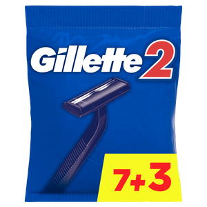 Gillette Одноразовые Мужские Бритвы Gillette2, с 2 лезвиями, 10, фиксированная головка