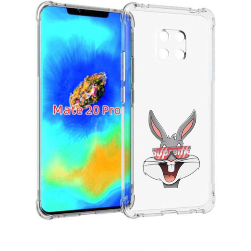 Чехол задняя панель накладка бампер MyPads крутой-заяц для Huawei Mate 20 Pro/Mate 20 RS 6.39 чехол задняя панель накладка бампер mypads крутой паттерн для huawei mate 20 pro mate 20 rs 6 39