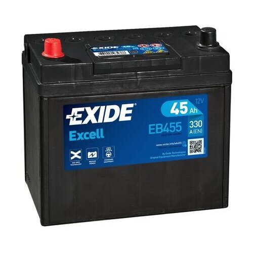 Аккумулятор Exide Excell EB455 45 Ач 330А прям. пол.