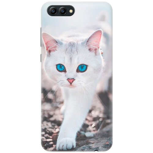 фото Силиконовый чехол на honor view 10 / хонор в10 с принтом "голубоглазый кот gosso