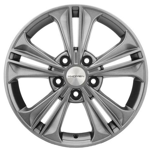 Диск 6*16 5*114,3 ET43 67,1 Khomen Wheels KHW1603 G-Silver-FP (Creta/Seltos)