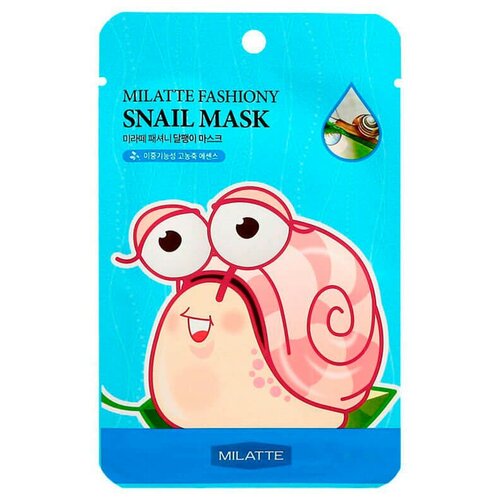 Маска на тканевой основе 21 гр, FASHIONY SNAIL MASK SHEET, Milatte, 8809535260130