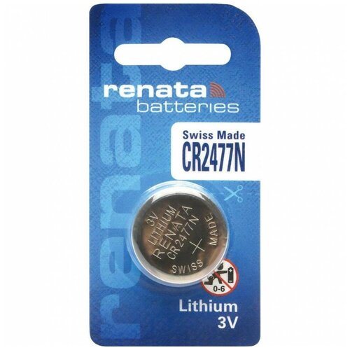 Батарейка RENATA CR2477N BL1 Lithium дисковая батарейка professional focusray cr1632 bl1