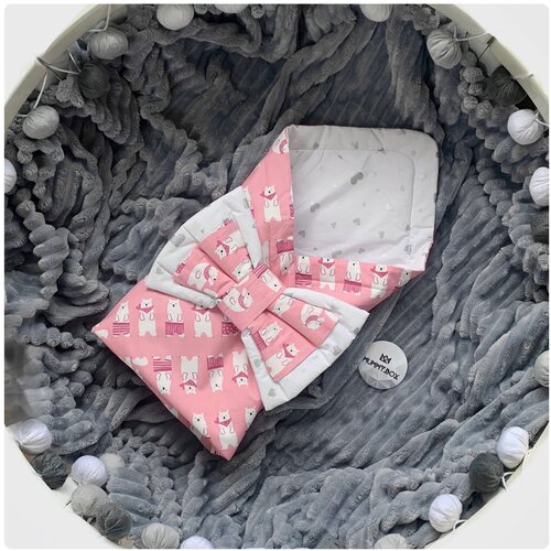 Конверт - одеяло на выписку MUMMY.BOX летний, для новорождённых в кровать, в коляску для малышей