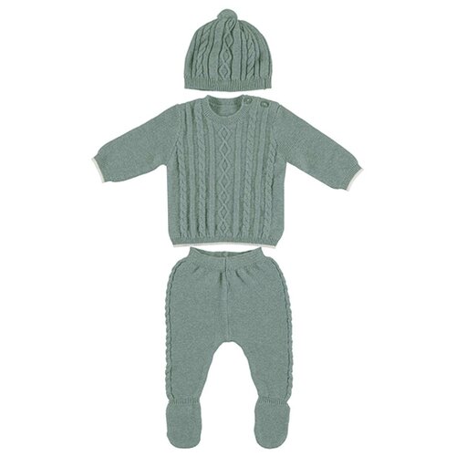 Комплект одежды  Mayoral для мальчиков, брюки и кофта, повседневный стиль, размер 75, зеленый