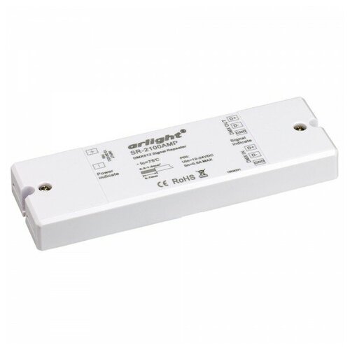 Усилитель DMX-сигнала SR-2100AMP (12-24V, 1CH) (Arlight, IP20 Пластик) конвертер sr 2818witr arlight ip20 металл 3 года