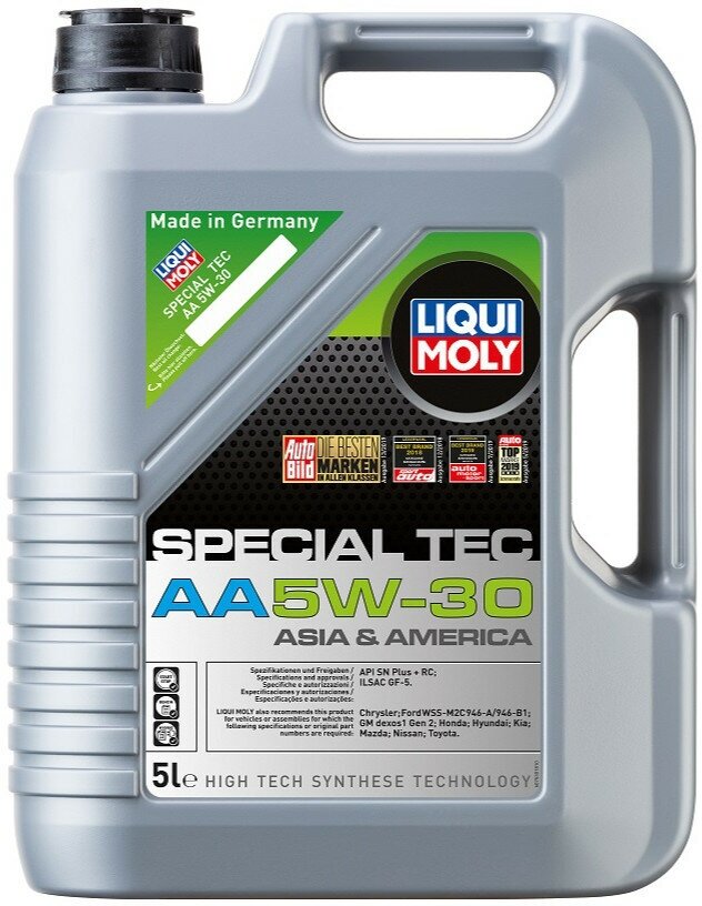Синтетическое моторное масло Liqui Moly Special Tec AA 5W-30, 5 л