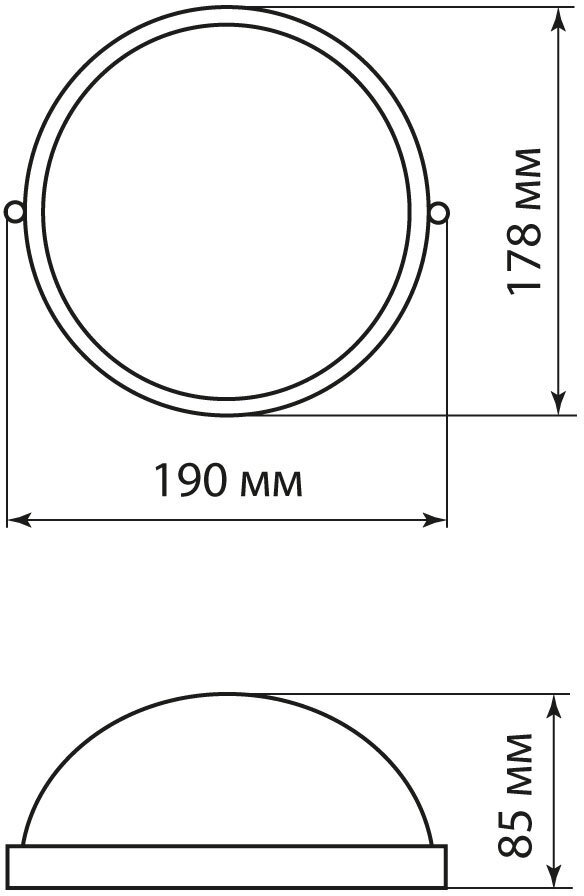 Светильник НПБ1301 белый/круг 60Вт IP54, TDM SQ0303-0030 (12 шт.) - фотография № 5