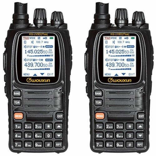 Комплект Радиостанций Wouxun KG-UV9D Plus (2шт) wouxun kg uv9dplus walkie talkie uhf vhf multi band receive multi frequency transceiver kg uv9dplus