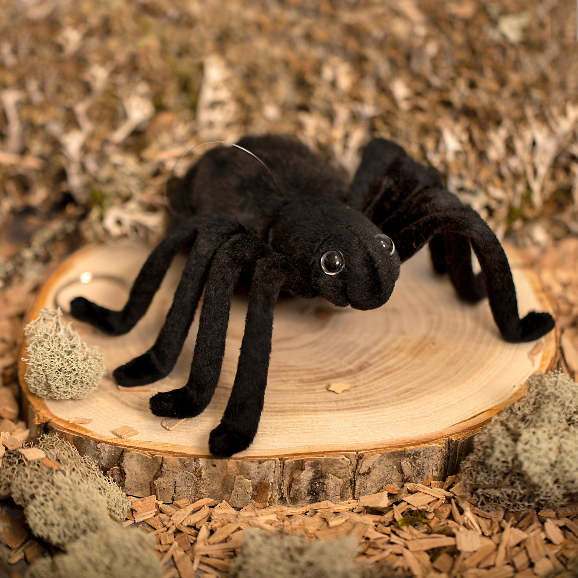 Реалистичная мягкая игрушка Hansa creation 4729 Тарантул черный  19 см