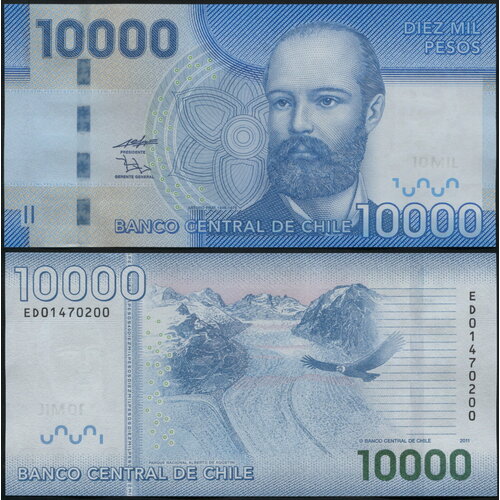 Банкнота. Чили 10000 песо. 2011 UNC. Кат. P.164b