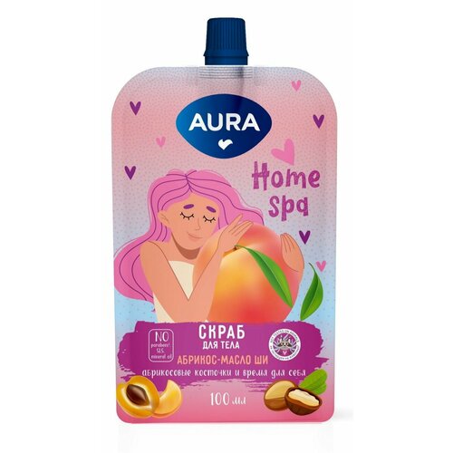 Скраб для тела AURA Абрикос-Масло ши дой-пак 100мл 4752171017443 104₽