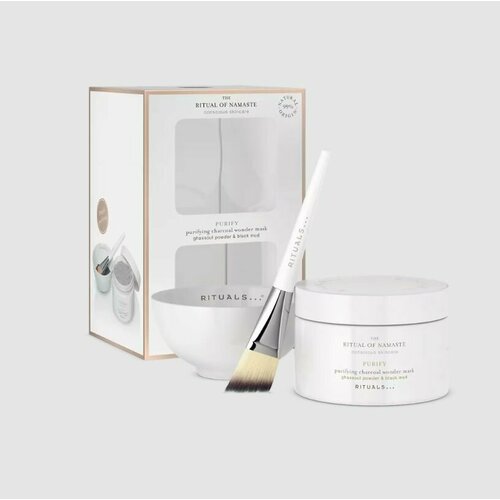 Rituals Очищающая маска для лица The Ritual of Namaste c порошком гассула каолином очищающей грязью и порошком бамбукового угля 70 гр 8137₽