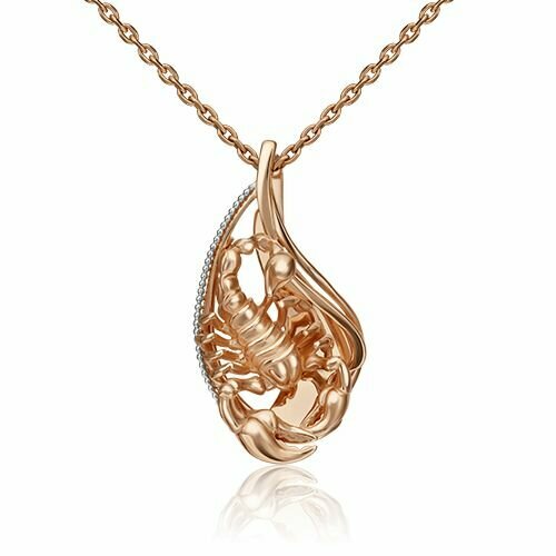 Подвеска PLATINA, комбинированное золото, 585 проба, родирование, красный/белый