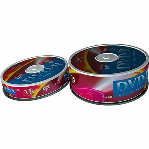 verbatim компакт диск cd dvd bd диски vs dvd r 4 7gb 16x slim case 5шт Vs Диски DVD+R 4,7 GB 16x Shrink 25 620526