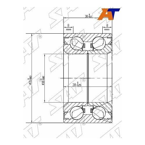 Подшипник передней ступицы TOYOTA RUSH/LITE/TOWNACE с ABS 06-