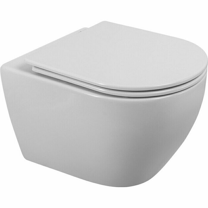 фото Унитаз подвесной безободковый Cezares Stylus сиденье микролифт (CZR-6601-TH-TOR, CZR-2040-SC)