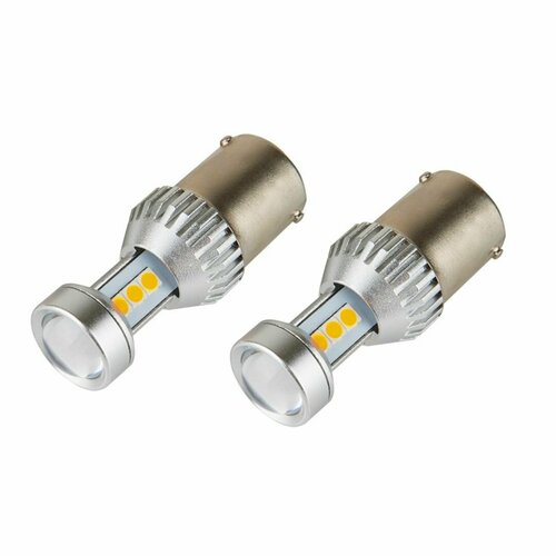 Габаритная лампа PY21W 1156 BA15s Amber смещенный цоколь 12-24V