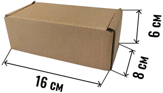 Самосборная картонная коробка №169-ПМ 160х80х60 мм 30 шт.