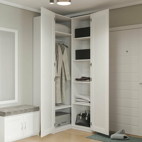 Гардеробная система ГУД ЛАКК Макс угловая 50х58х233 см белый 14199₽