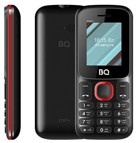 Сотовый телефон BQ 1848 Step+ черный/красный