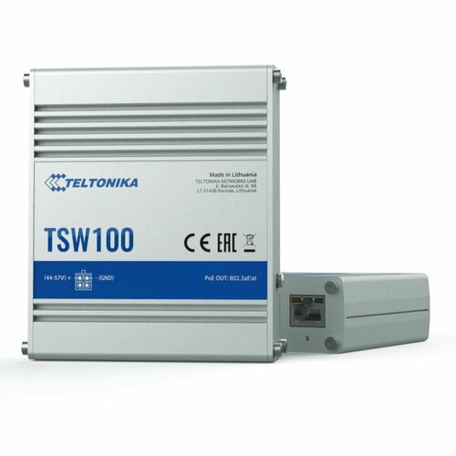 TSW100 (SW1000000) INDUSTRIAL UNMANAGED POE+ SWITCH 120W budget 5x Gigabit RJ45